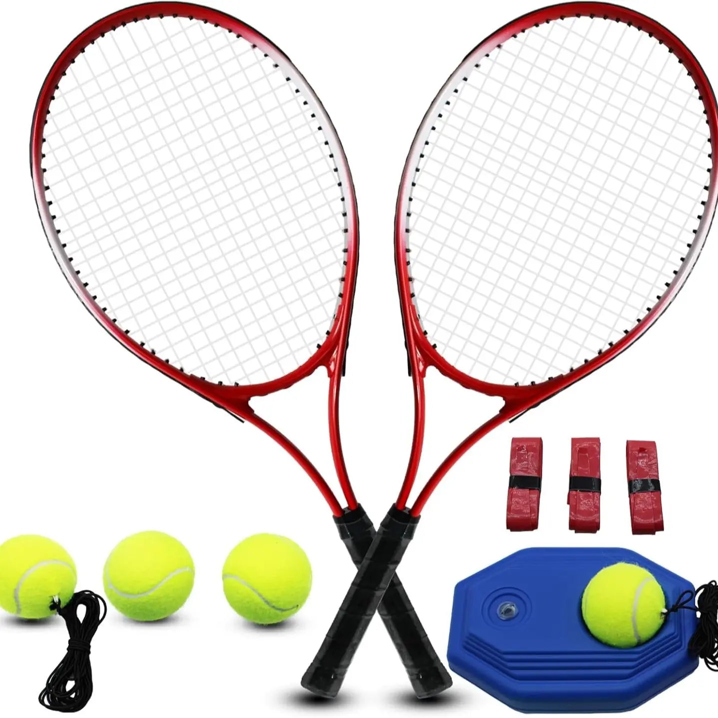 Magicorange Tennis Racket Set for Adults - Includes 2 Racquets, 4 Tennis Balls, 3 Overgrips, and 1 Carry Bag - Ideal for Beginners and Professionals