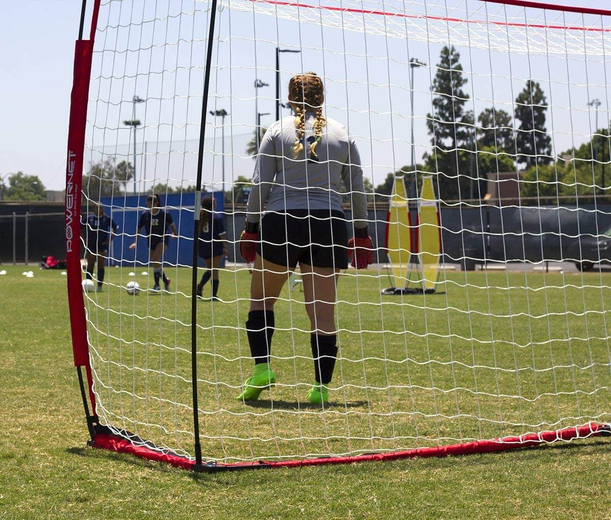 Portable Soccer Goal, Soccer Net with Collapsible Steel Base, Pop up Soccer Training Equipment, 1 Goal & Zipper Storage Bag (12 X 6 FT)