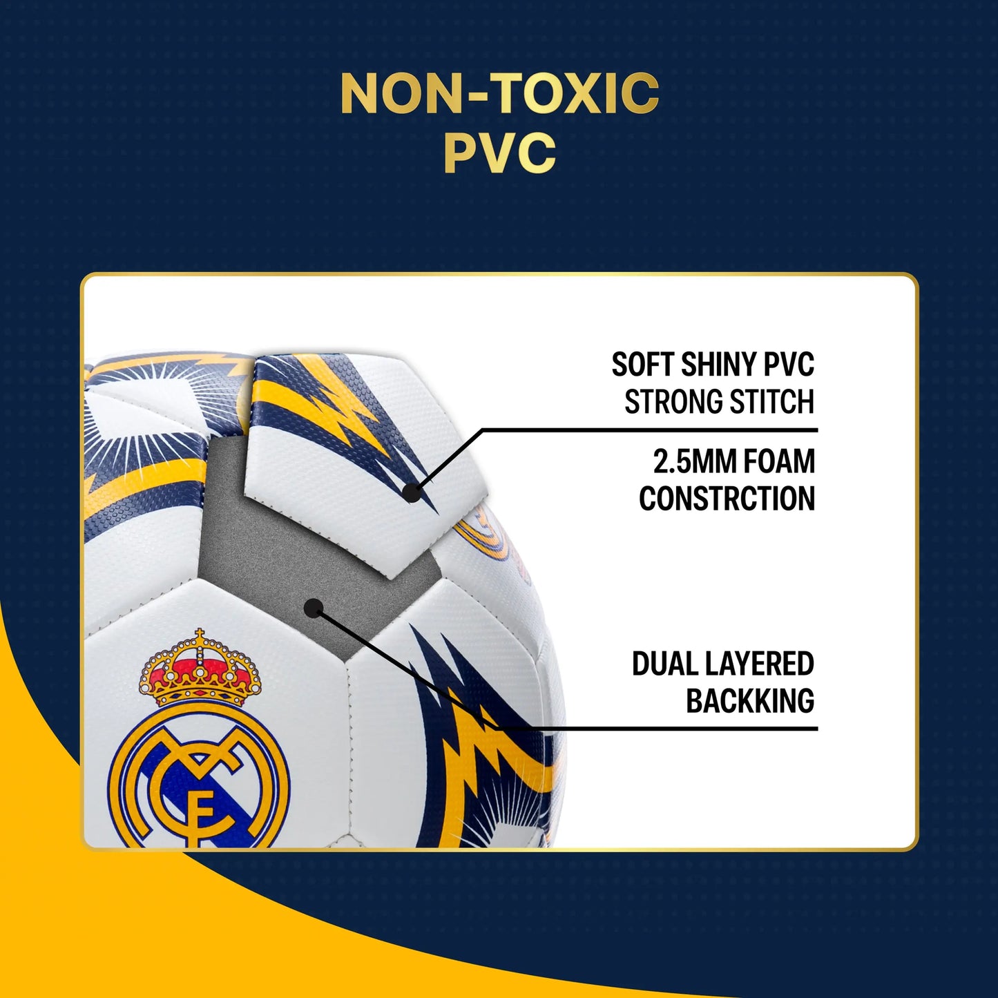 Real Madrid CF Official Soccer Ball - Model RM154BLT