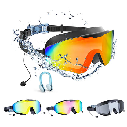 Outly Swim Goggles with Earplugs - 2 Pack for Adults and Children (Ages 4-12) - Anti-Fog, UV Protection, Leak-Resistant, 180° Wide View Pool Goggles