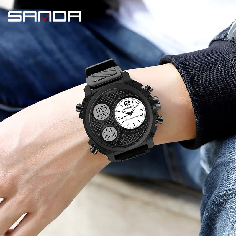 Men's Waterproof Digital Sports Watch with Luminous Dial, Alarm, and Date Display - Stylish Square Smartwatch for Outdoor Activities and Fashionable Occasions