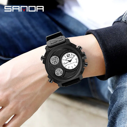 Men's Waterproof Digital Sports Watch with Luminous Dial, Alarm, and Date Display - Stylish Square Smartwatch for Outdoor Activities and Fashionable Occasions