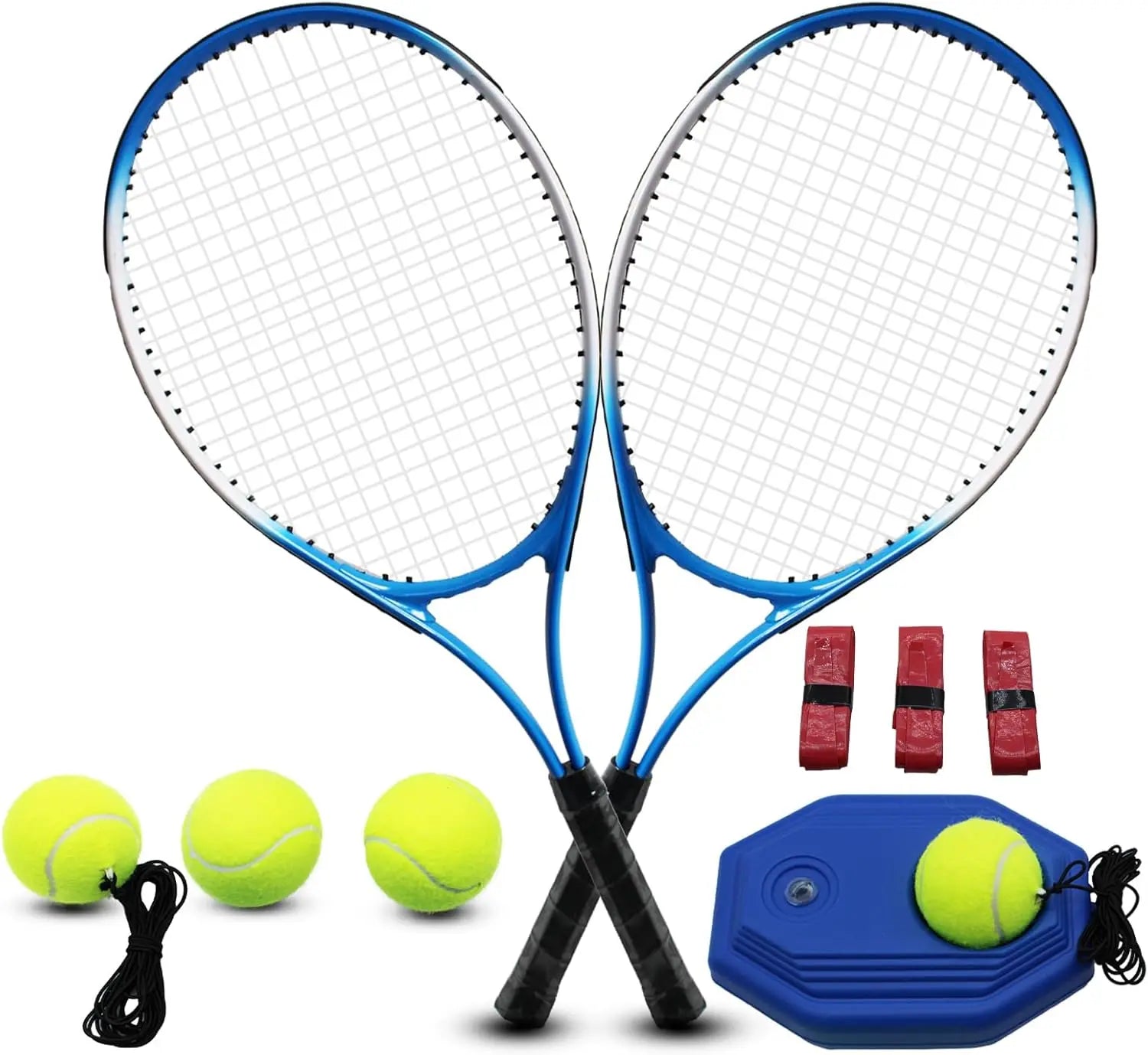 Magicorange Tennis Racket Set for Adults - Includes 2 Racquets, 4 Tennis Balls, 3 Overgrips, and 1 Carry Bag - Ideal for Beginners and Professionals