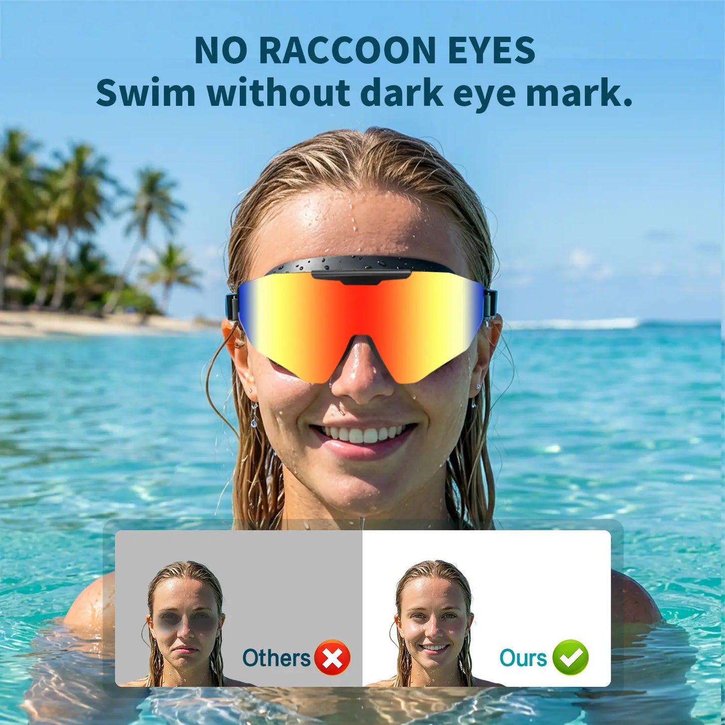 Outly Swim Goggles with Earplugs - 2 Pack for Adults and Children (Ages 4-12) - Anti-Fog, UV Protection, Leak-Resistant, 180° Wide View Pool Goggles