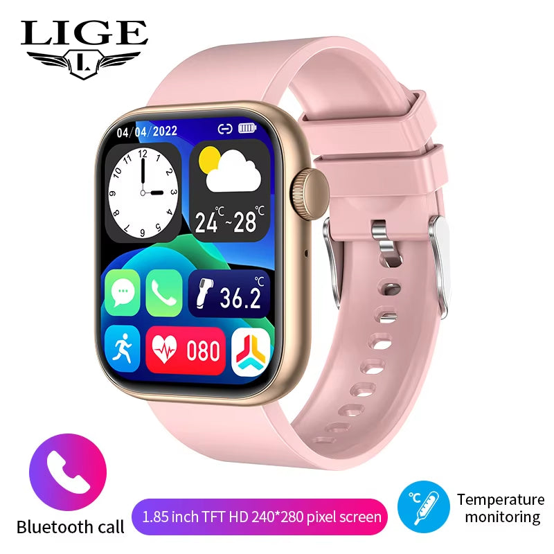 2025 Smartwatch with Wireless Charging, Bluetooth Calling, Custom Watch Faces for Men and Women, Fitness Tracker