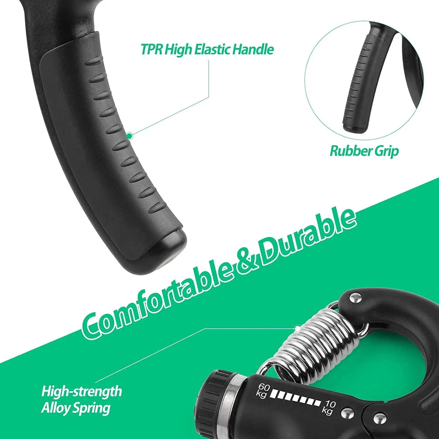 Flexgrip Adjustable Hand Strength Trainer - Resistance Range 22 to 132 lbs