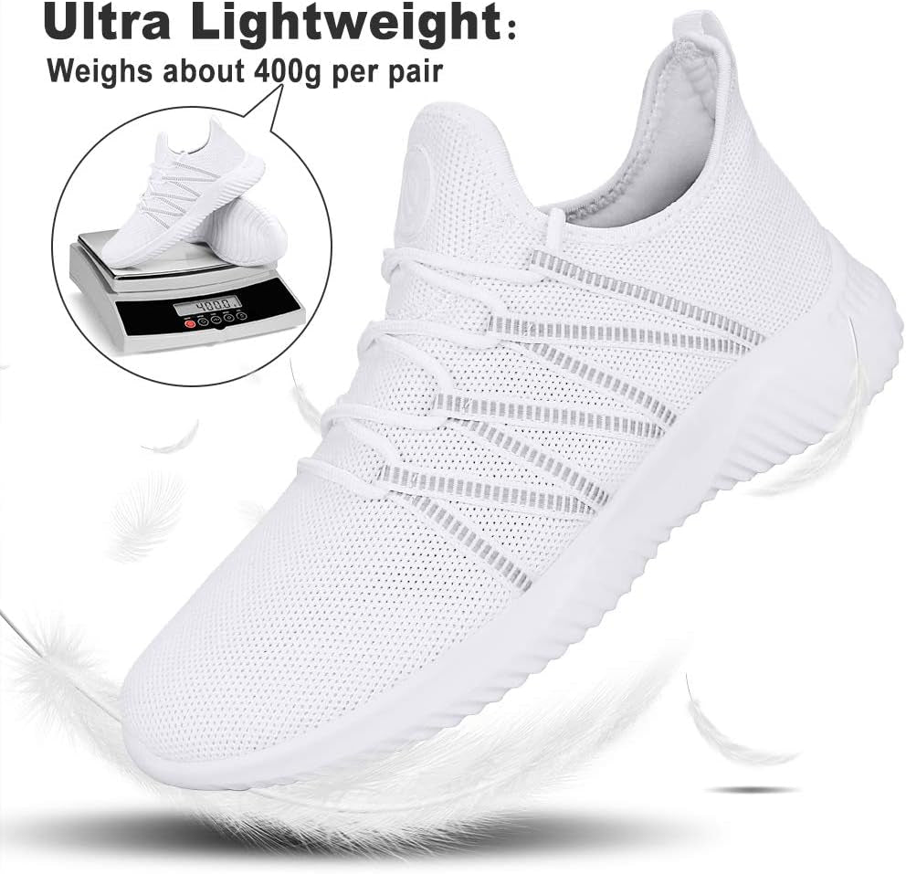 Mens Slip on Running Shoes Breathable Lightweight Comfortable Fashion Non Slip Sneakers for Men