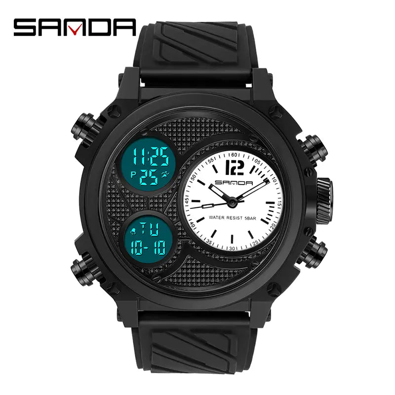 Men's Waterproof Digital Sports Watch with Luminous Dial, Alarm, and Date Display - Stylish Square Smartwatch for Outdoor Activities and Fashionable Occasions