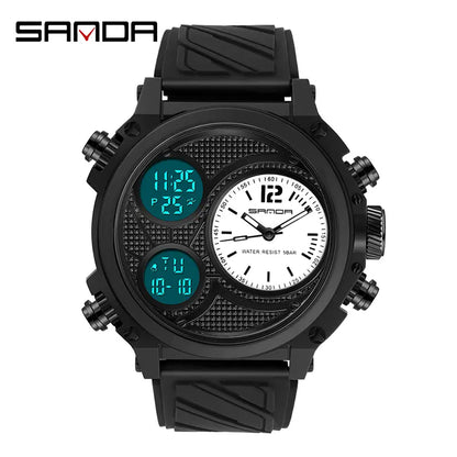 Men's Waterproof Digital Sports Watch with Luminous Dial, Alarm, and Date Display - Stylish Square Smartwatch for Outdoor Activities and Fashionable Occasions