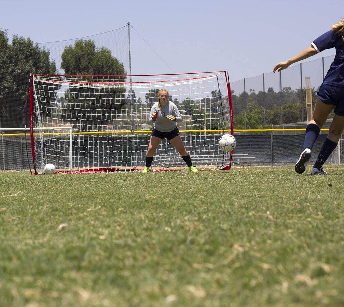 Portable Soccer Goal, Soccer Net with Collapsible Steel Base, Pop up Soccer Training Equipment, 1 Goal & Zipper Storage Bag (12 X 6 FT)