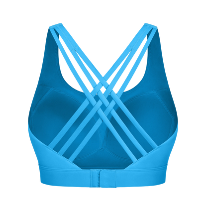 Women'S High Impact Sports Bras with Sewn-In Pads,4 Row Adjustable Hook-Eye Closure,Soft and Comfortable Non-Removable Molded Cups,Crisscross Strappy Workout Tops for Yoga Running Tiktokshopspringglowup