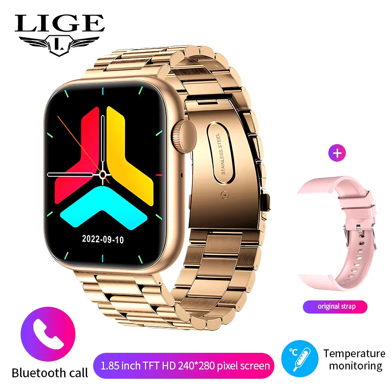 2025 Smartwatch with Wireless Charging, Bluetooth Calling, Custom Watch Faces for Men and Women, Fitness Tracker