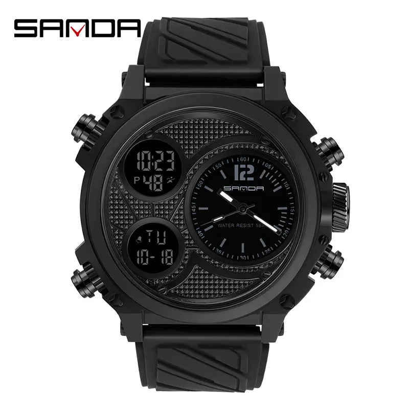 Men's Waterproof Digital Sports Watch with Luminous Dial, Alarm, and Date Display - Stylish Square Smartwatch for Outdoor Activities and Fashionable Occasions