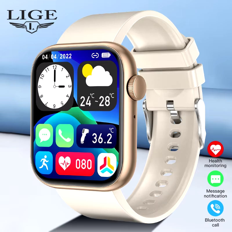 2025 Smartwatch with Wireless Charging, Bluetooth Calling, Custom Watch Faces for Men and Women, Fitness Tracker