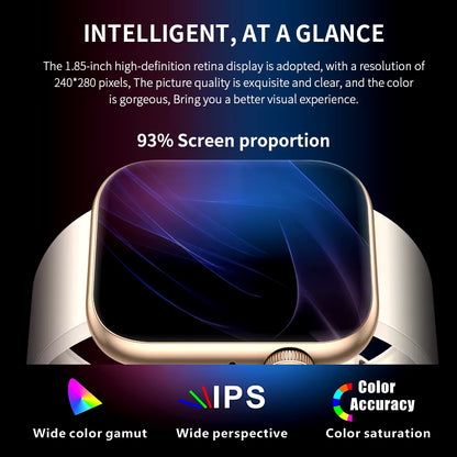 2025 Smartwatch with Wireless Charging, Bluetooth Calling, Custom Watch Faces for Men and Women, Fitness Tracker