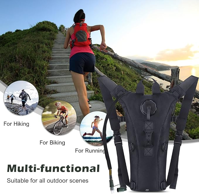 Stay Hydrated on Your Adventures: 3L Wide-Mouth Hydration Pack for Hiking, Kayaking, and More!