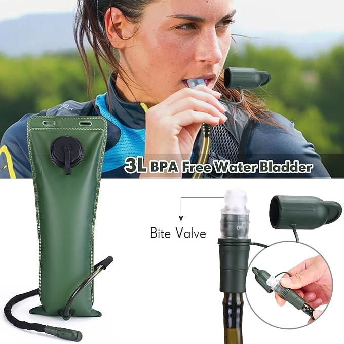 Stay Hydrated on Your Adventures: 3L Wide-Mouth Hydration Pack for Hiking, Kayaking, and More!