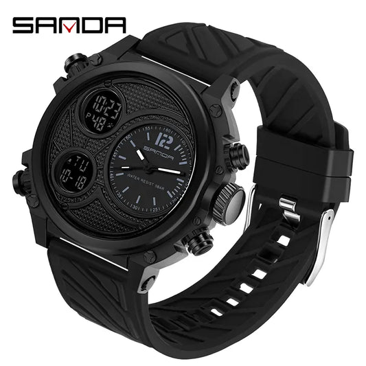 Men's Waterproof Digital Sports Watch with Luminous Dial, Alarm, and Date Display - Stylish Square Smartwatch for Outdoor Activities and Fashionable Occasions