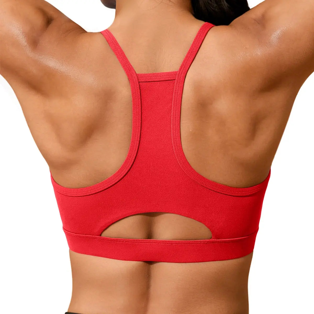 Aoysky Womens Buttery Soft Sports Bra Racer Back Padded Workout Wireless Yoga Gym Crop Tops with Built in Bras