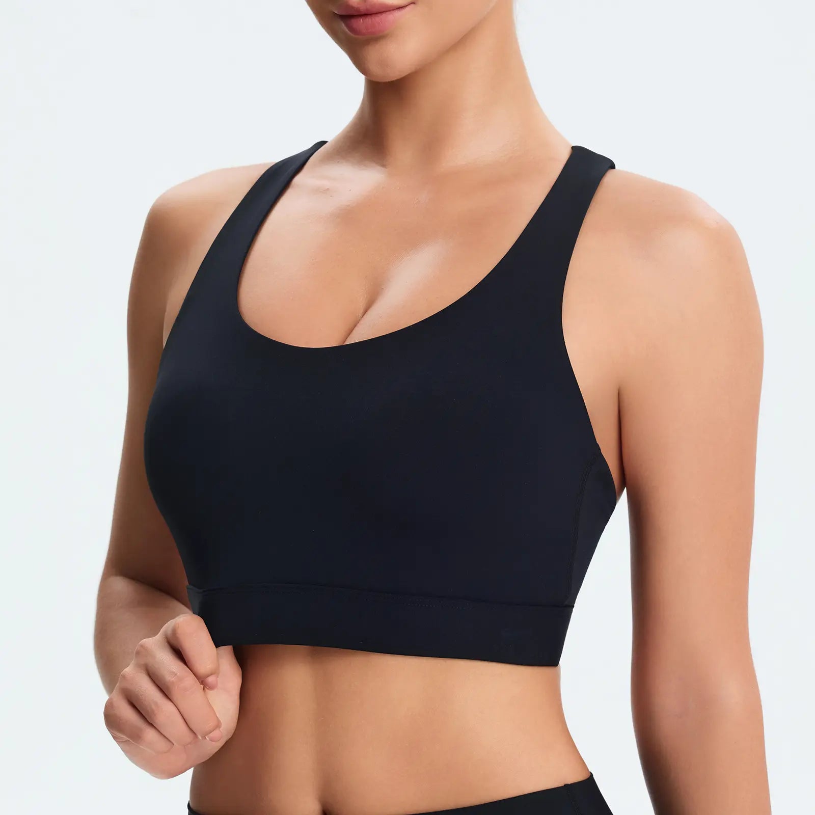 Women'S High Impact Sports Bras with Sewn-In Pads,4 Row Adjustable Hook-Eye Closure,Soft and Comfortable Non-Removable Molded Cups,Crisscross Strappy Workout Tops for Yoga Running Tiktokshopspringglowup