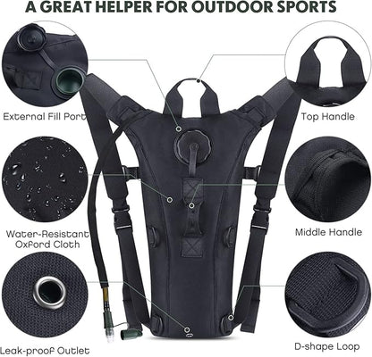 Stay Hydrated on Your Adventures: 3L Wide-Mouth Hydration Pack for Hiking, Kayaking, and More!
