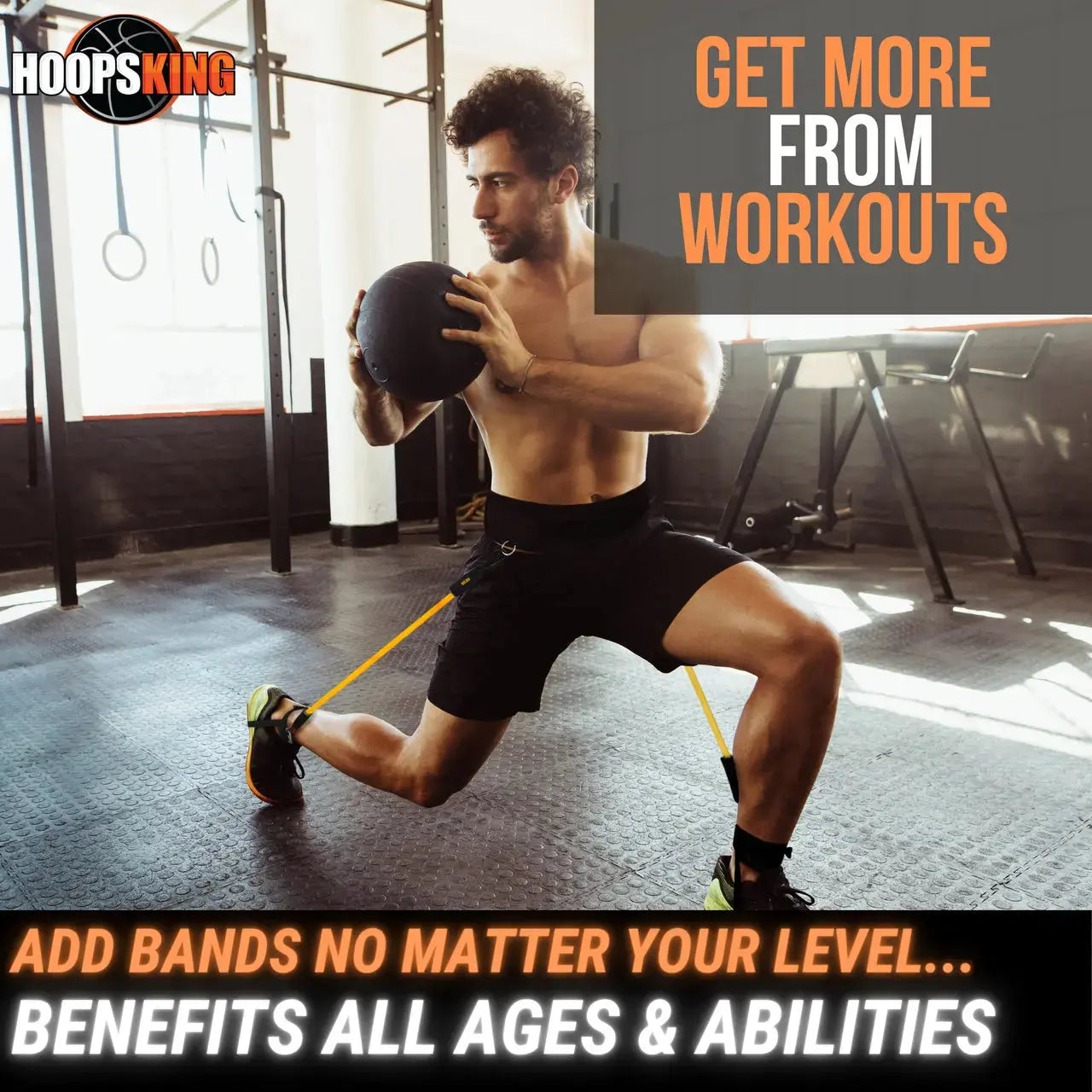Hoopsking Vertical Jump Trainer with Resistance Bands – Comprehensive Waist and Heel Training System