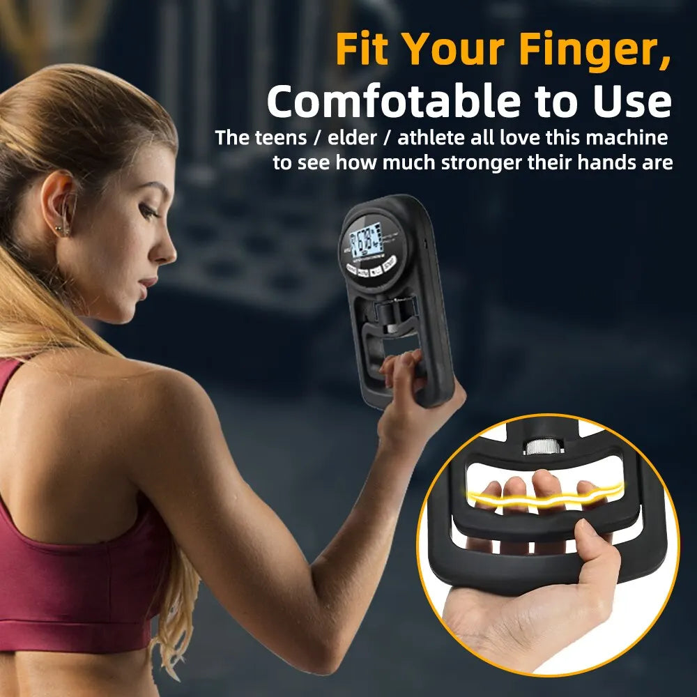 Digital Hand Dynamometer Grip Strength Tester - 265 lbs / 120 kg Capacity with USB and LCD Screen for Power Training and Sports Performance