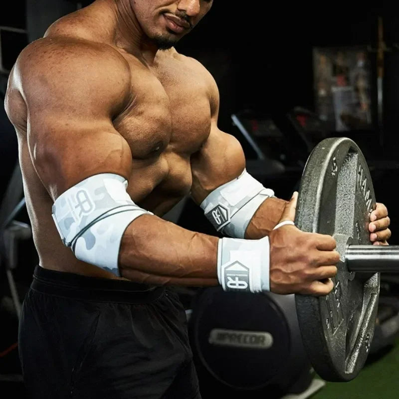 1 Pair Camouflage Elbow Straps for Weight Lifting Gym Fitness Elbow Wraps Powerlifting Elbow Support Workout Protector