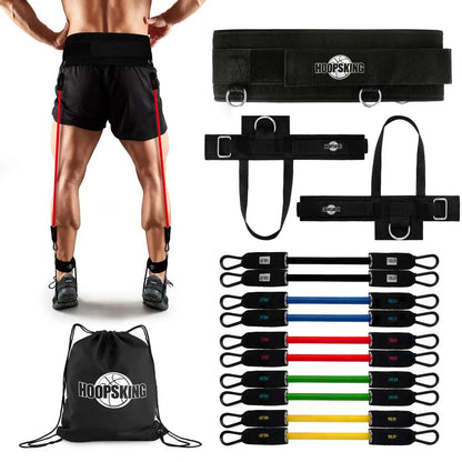 Hoopsking Vertical Jump Trainer with Resistance Bands – Comprehensive Waist and Heel Training System