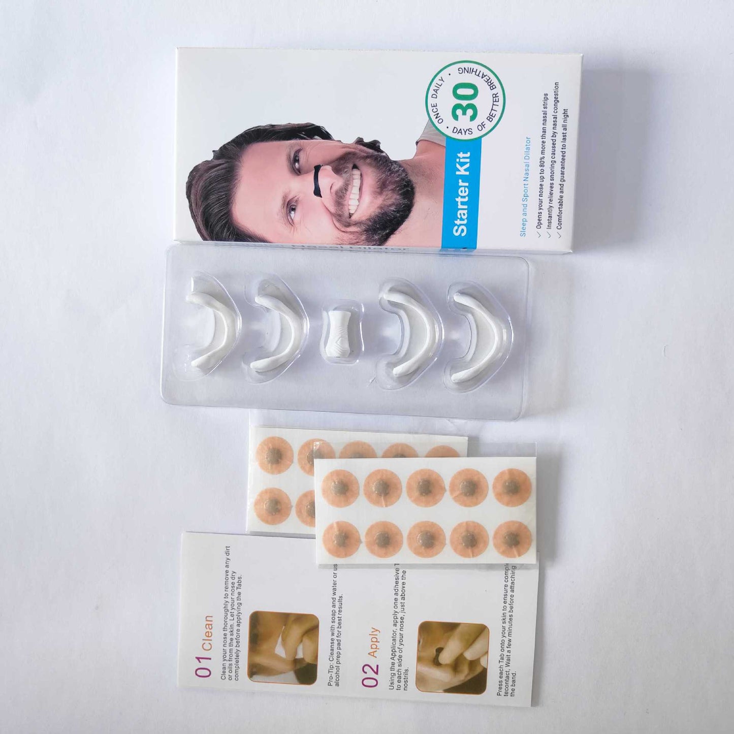 Sport Nasal Dilator Sleep Aid Kit - Magnetic Nasal Strips for Enhanced Breathing and Snoring Reduction