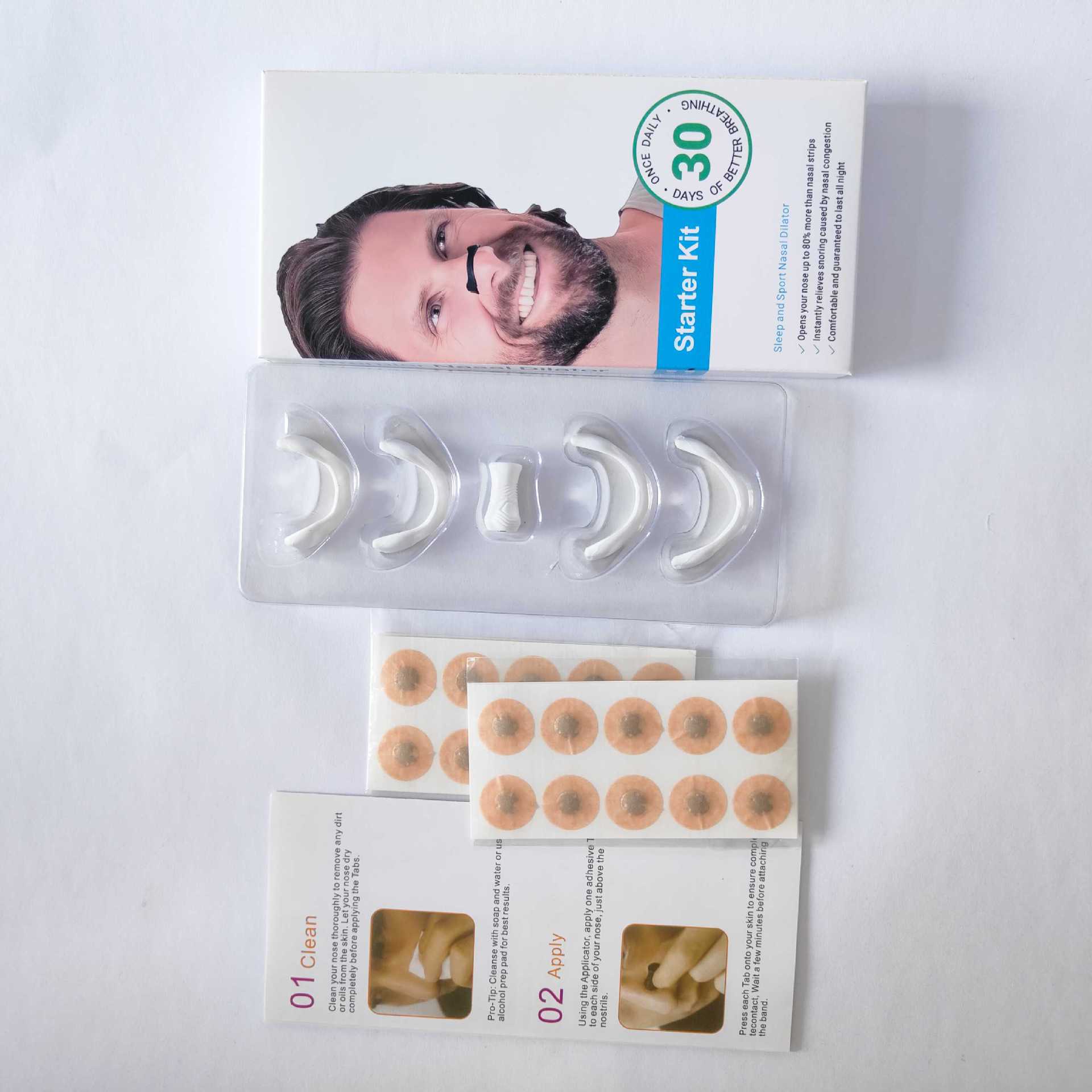 Sport Nasal Dilator Sleep Aid Kit - Magnetic Nasal Strips for Enhanced Breathing and Snoring Reduction