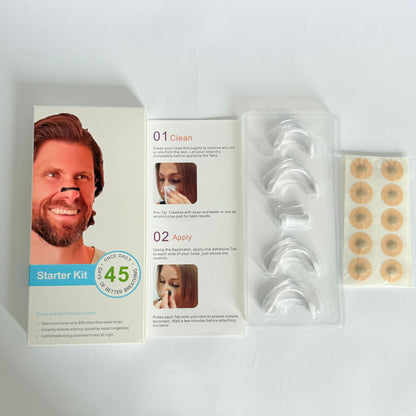 Sport Nasal Dilator Sleep Aid Kit - Magnetic Nasal Strips for Enhanced Breathing and Snoring Reduction