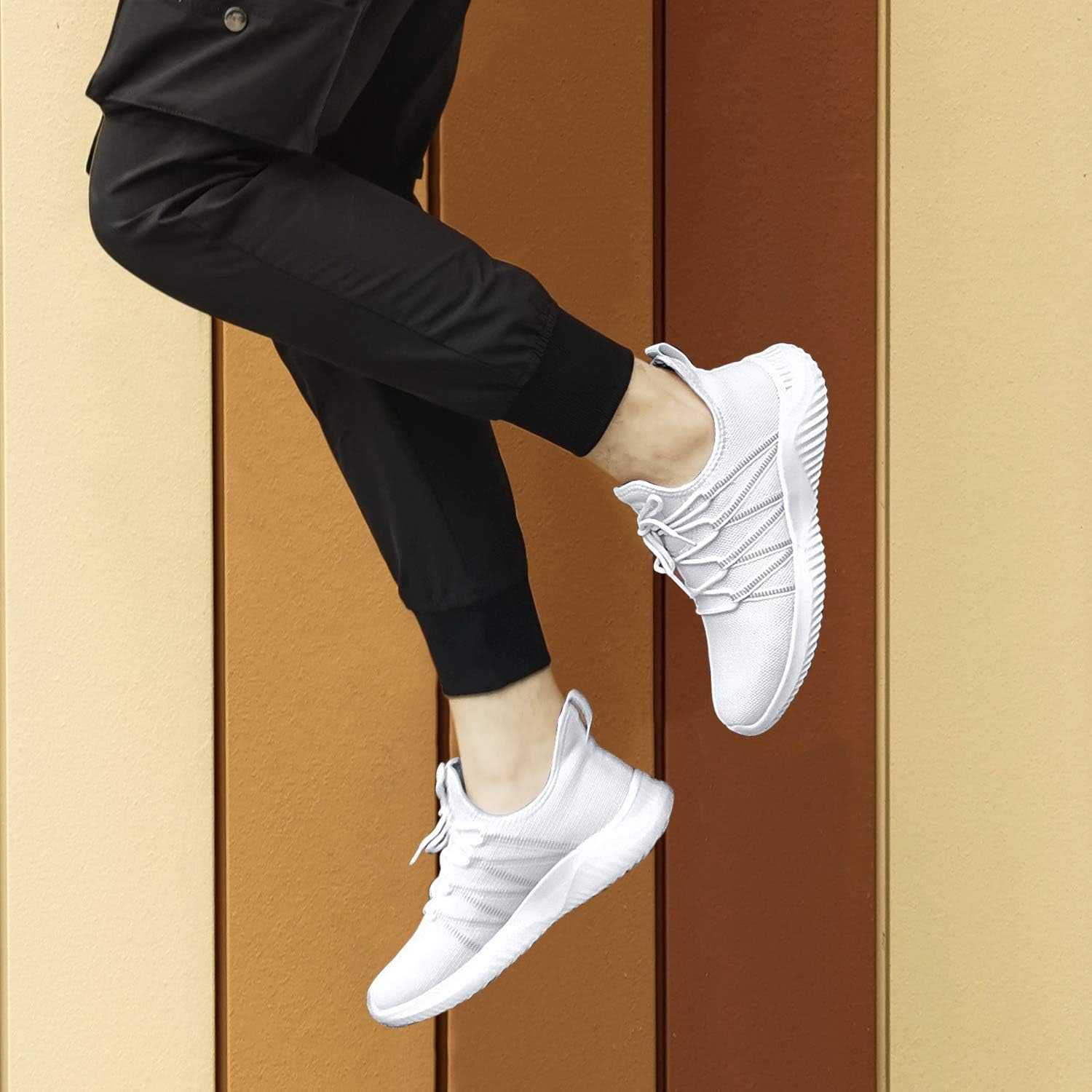 Mens Slip on Running Shoes Breathable Lightweight Comfortable Fashion Non Slip Sneakers for Men
