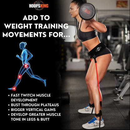 Hoopsking Vertical Jump Trainer with Resistance Bands – Comprehensive Waist and Heel Training System