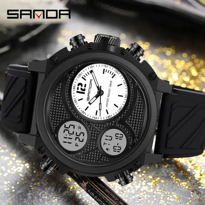 Men's Waterproof Digital Sports Watch with Luminous Dial, Alarm, and Date Display - Stylish Square Smartwatch for Outdoor Activities and Fashionable Occasions