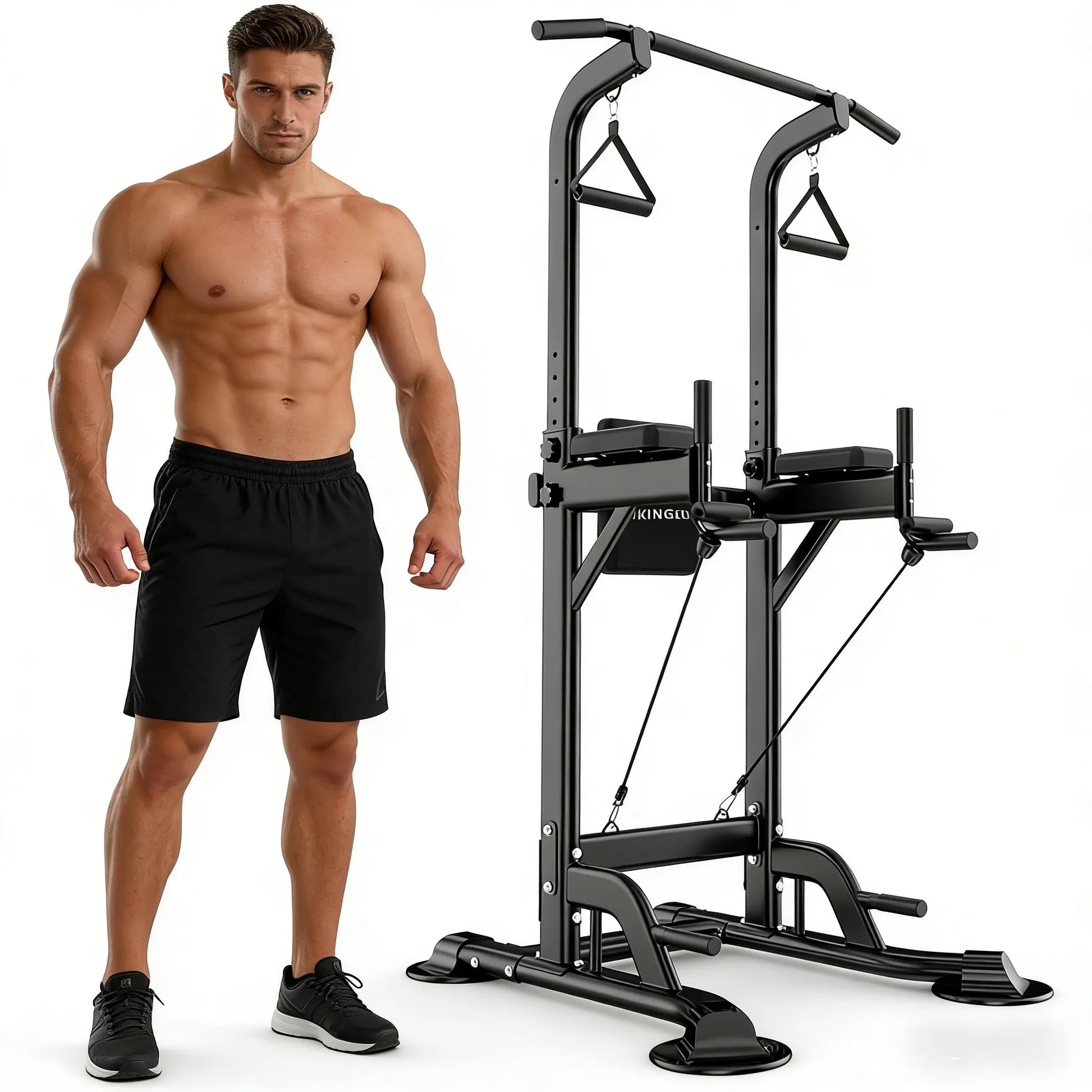 Power Tower Multifunctional Fitness Station for Home Gym Strength Training and Workouts