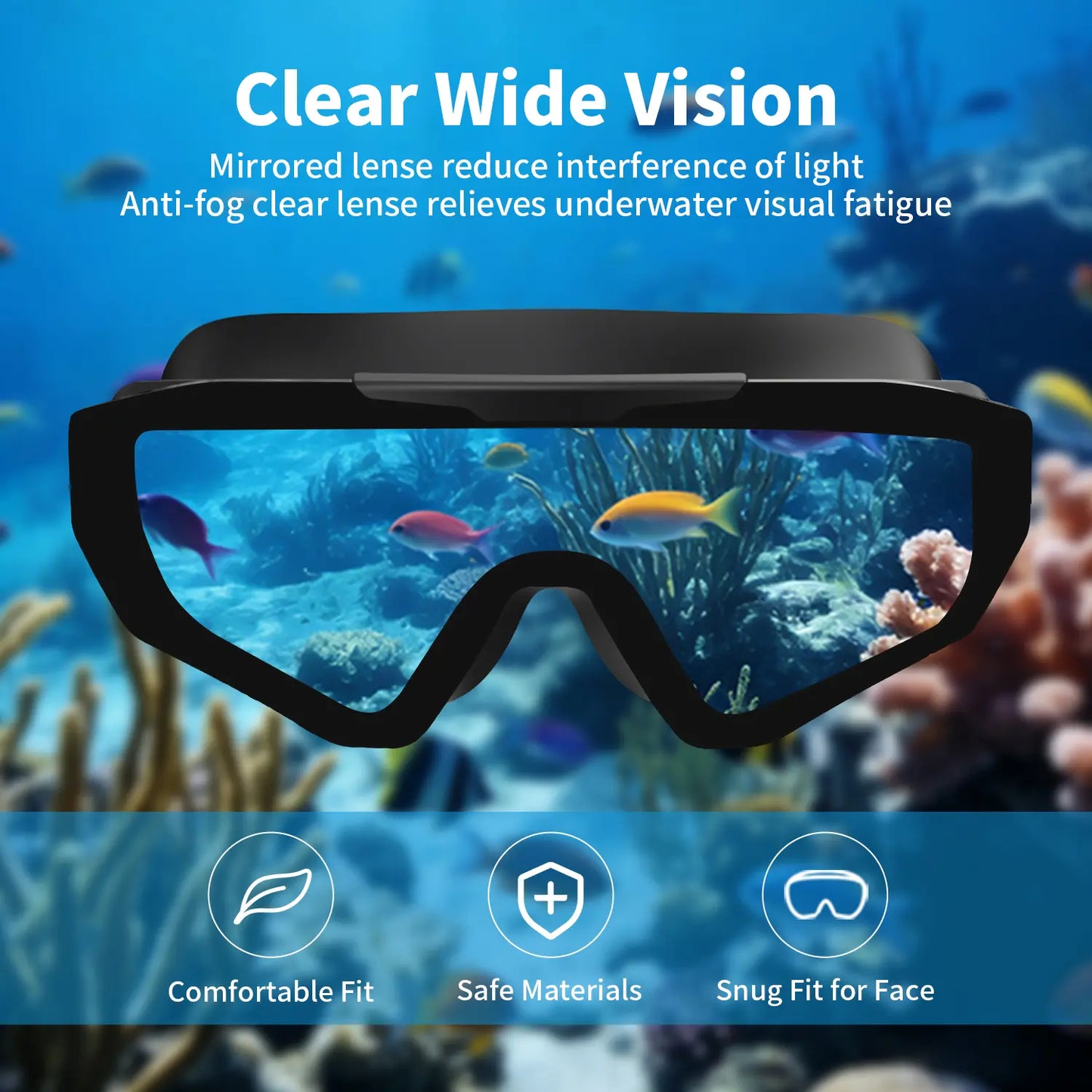Outly Swim Goggles with Earplugs - 2 Pack for Adults and Children (Ages 4-12) - Anti-Fog, UV Protection, Leak-Resistant, 180° Wide View Pool Goggles