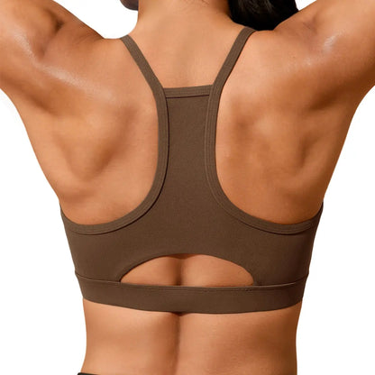 Aoysky Womens Buttery Soft Sports Bra Racer Back Padded Workout Wireless Yoga Gym Crop Tops with Built in Bras