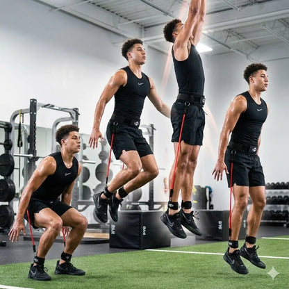 Hoopsking Vertical Jump Trainer with Resistance Bands – Comprehensive Waist and Heel Training System
