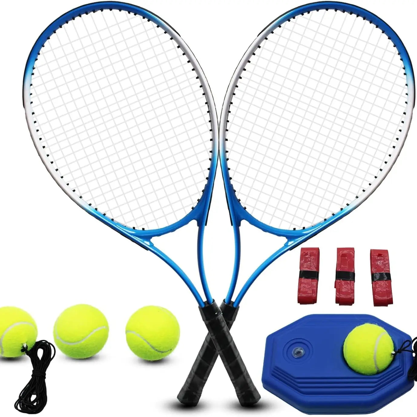 Magicorange Tennis Racket Set for Adults - Includes 2 Racquets, 4 Tennis Balls, 3 Overgrips, and 1 Carry Bag - Ideal for Beginners and Professionals