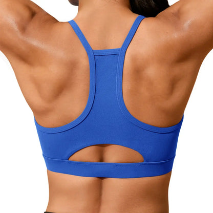 Aoysky Womens Buttery Soft Sports Bra Racer Back Padded Workout Wireless Yoga Gym Crop Tops with Built in Bras
