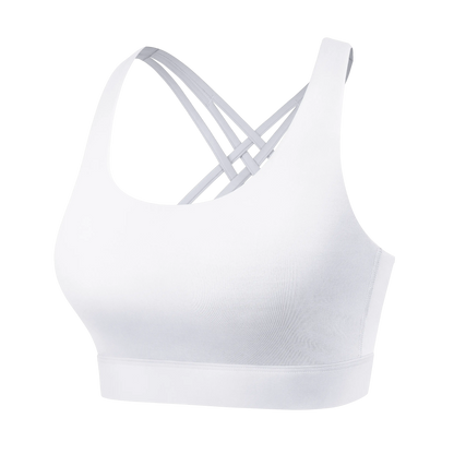 Women'S High Impact Sports Bras with Sewn-In Pads,4 Row Adjustable Hook-Eye Closure,Soft and Comfortable Non-Removable Molded Cups,Crisscross Strappy Workout Tops for Yoga Running Tiktokshopspringglowup