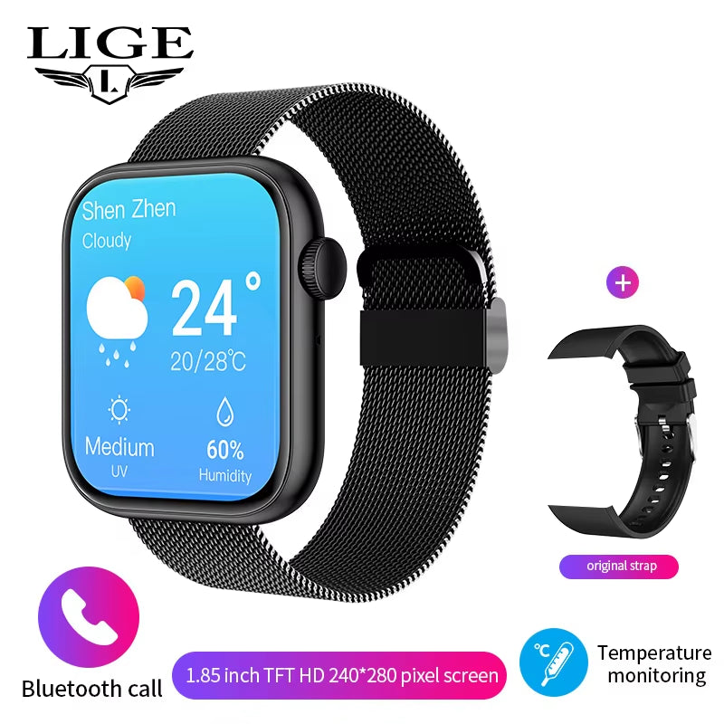 2025 Smartwatch with Wireless Charging, Bluetooth Calling, Custom Watch Faces for Men and Women, Fitness Tracker
